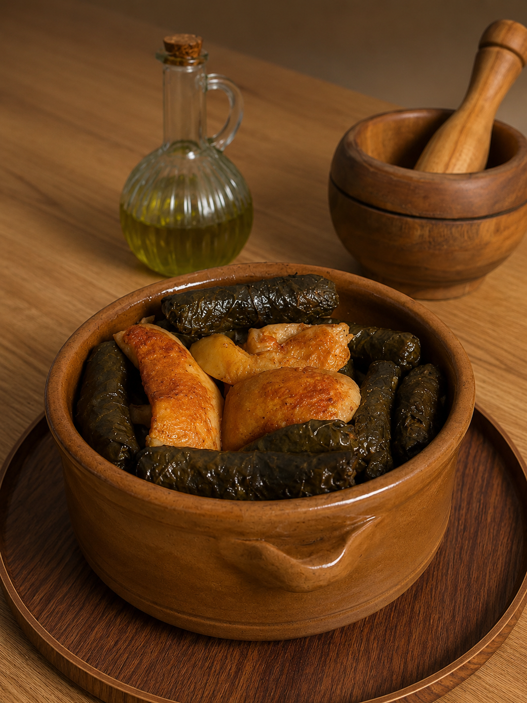 طاجن ورق عنب بالكوارع